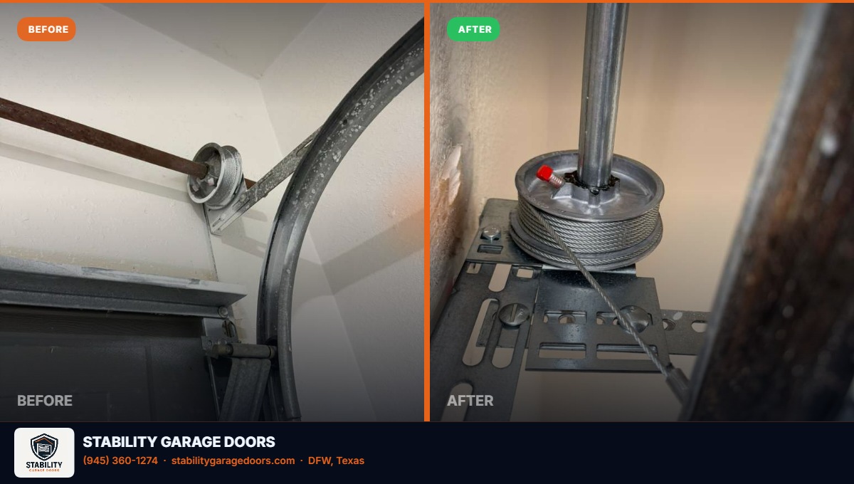 Garage door replacement before and after DFW TX